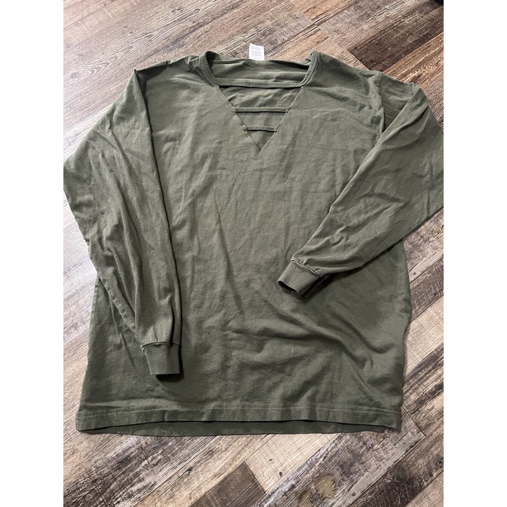 Victoria's Secret Pink CAMPUS‎ LONG SLEEVE CAMPUS SHIRT Olive Green Large